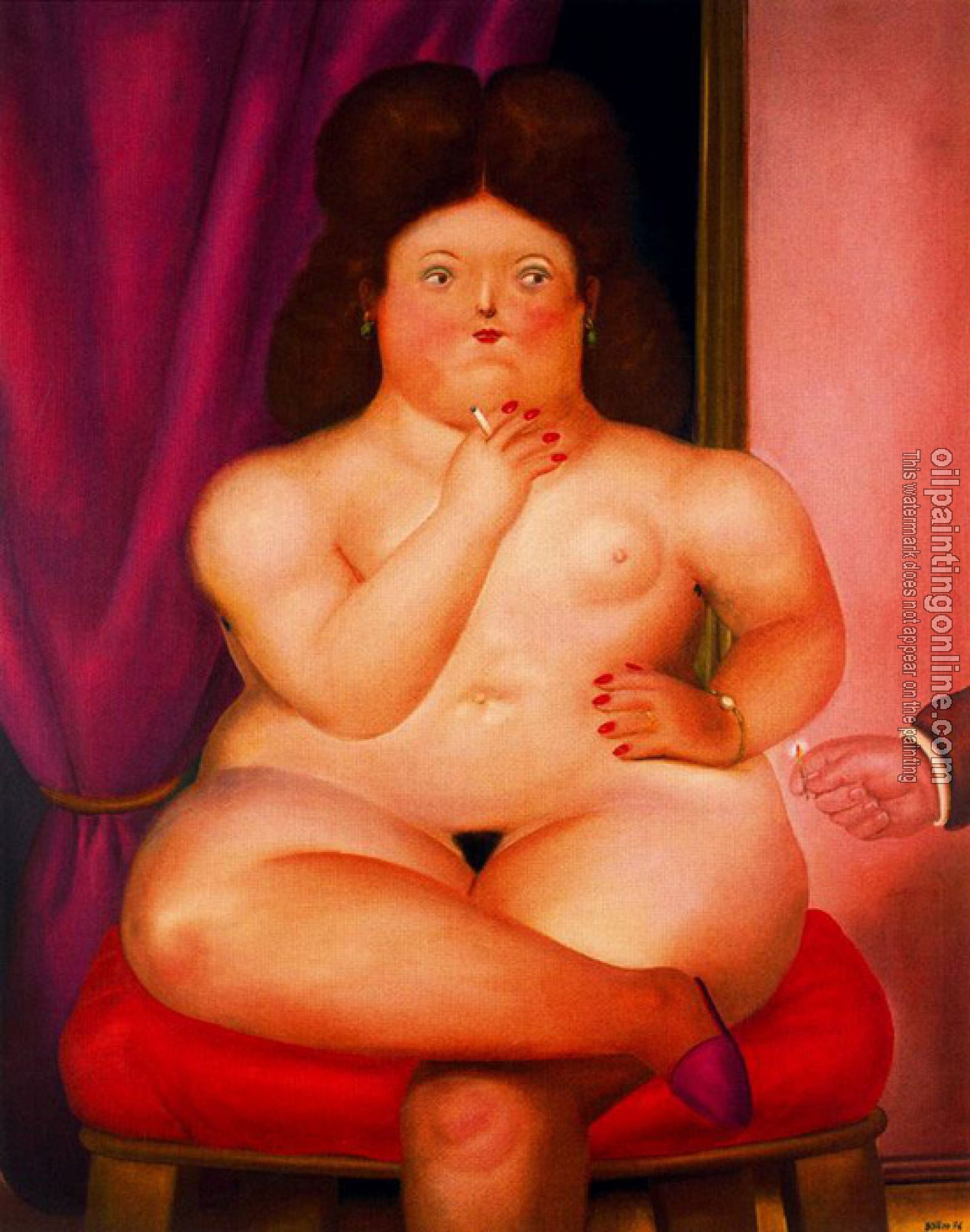 Botero, Fernando - Abstract oil painting.